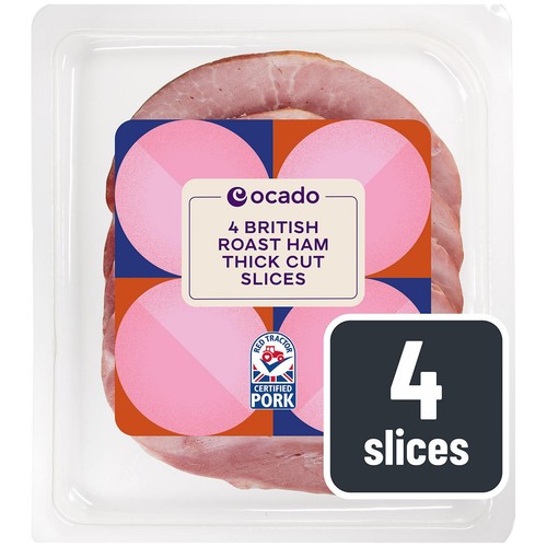 Ocado British Roast Ham Thick Cut 4 Slices