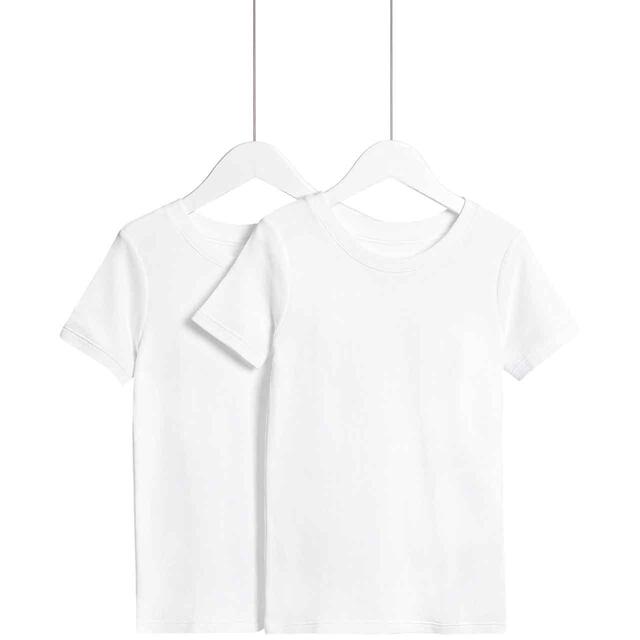 M&S Heatgen Thermal Tops, 2 Pack, 2-12 Years, White