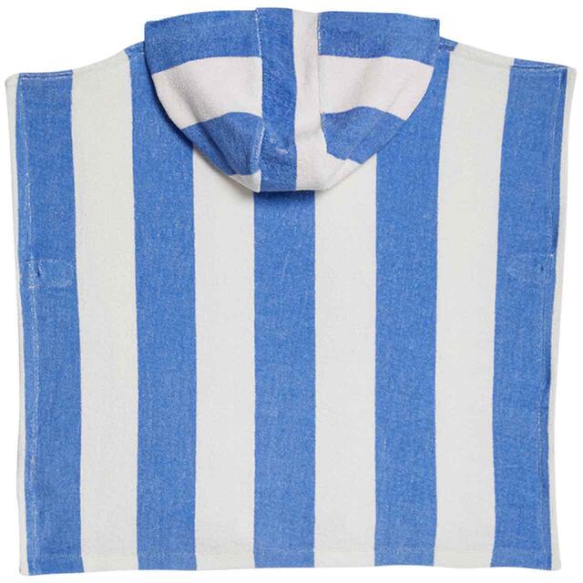 M&S Pure Cotton Striped Poncho, 2-7 Years, Blue thumbnail 2