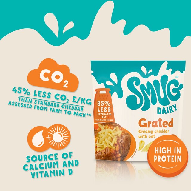 Smug Dairy Grated Blended Oat & Dairy Cheddar thumbnail 4