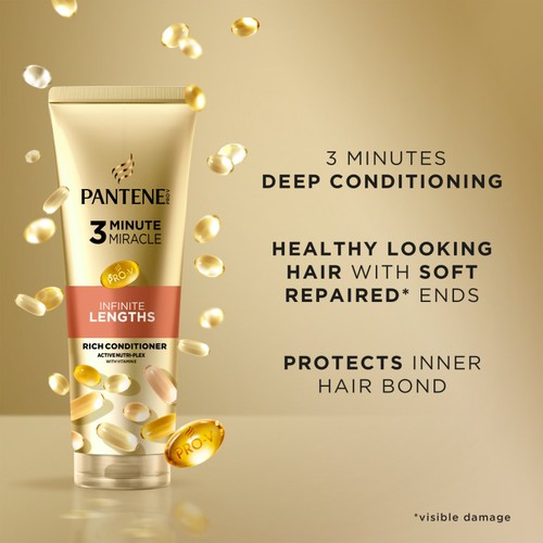 Pantene 3 Minute Miracle Infinite Lengths Deep Conditioner thumbnail 5