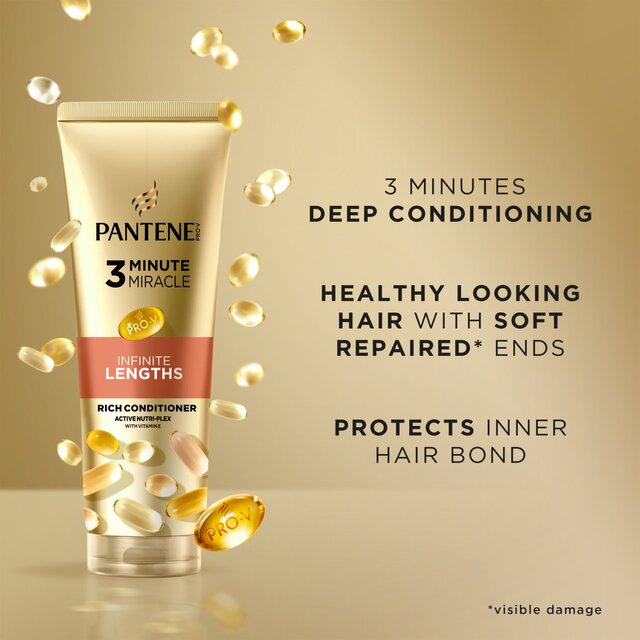 Pantene 3 Minute Miracle Infinite Lengths Deep Conditioner thumbnail 2