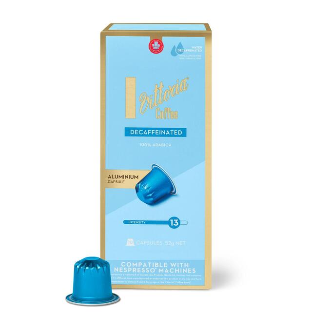 Vittoria Espresso Decaffeinated Aluminium Nespresso Compatible Capsules