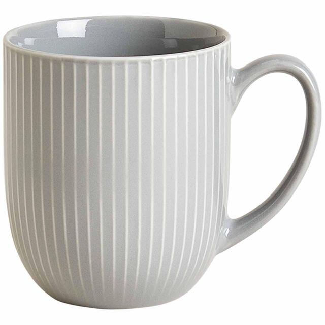 M&S Ribbed Mug, Grey