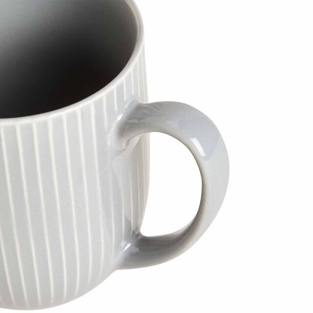 M&S Ribbed Mug, Grey thumbnail 2