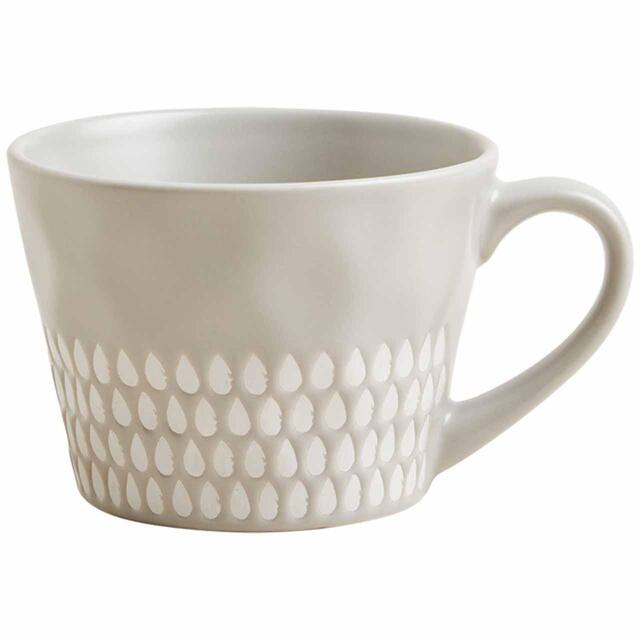M&S Textured Wax Resist Mug, Light Grey