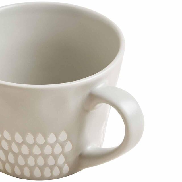 M&S Textured Wax Resist Mug, Light Grey thumbnail 2