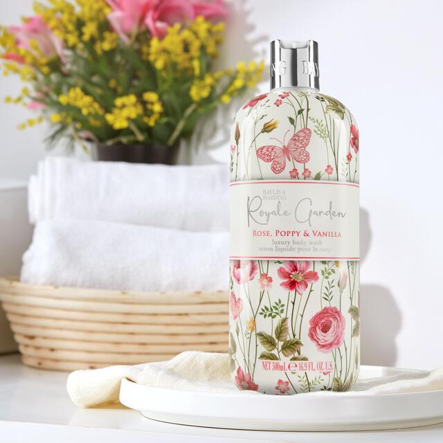 Baylis & Harding Royale Garden Rose, Poppy & Vanilla Body Wash thumbnail 2