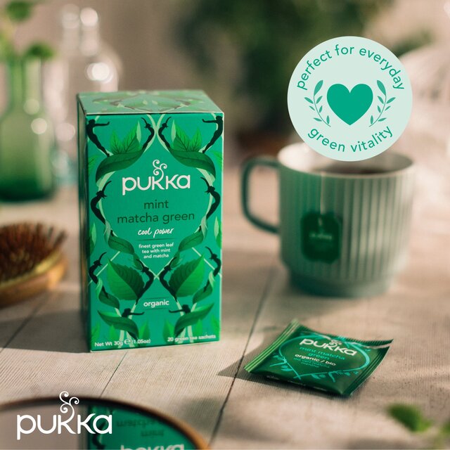 PUKKA Mint Matcha Green Organic & Fair Herbal Tea Bags thumbnail 2