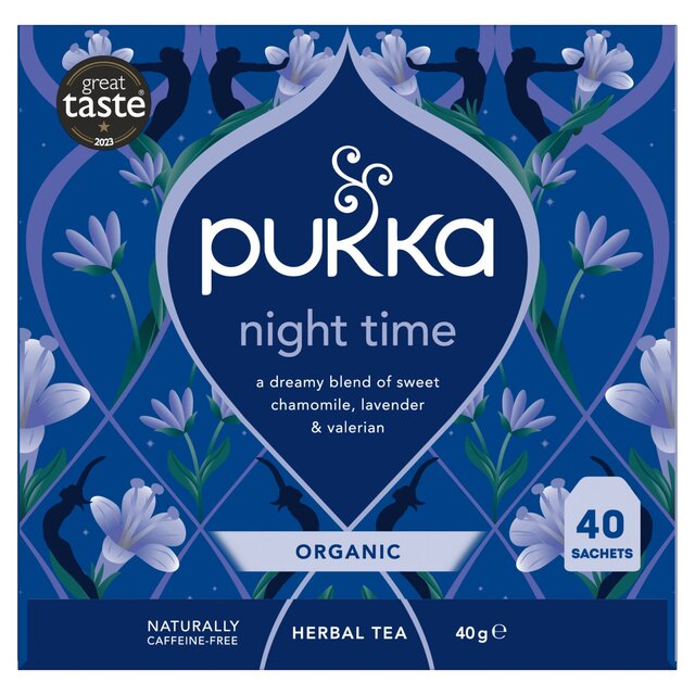 PUKKA Organic Night Time Herbal Tea with Chamomile 40 Sleep Tea Bags