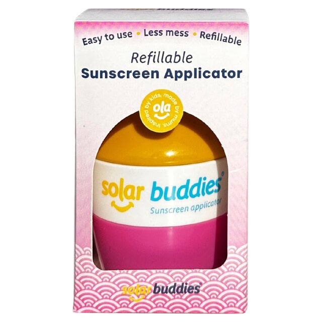 Solar Buddies Refillable Kids Sun Cream Applicator Roll On Sponge Pink thumbnail 2