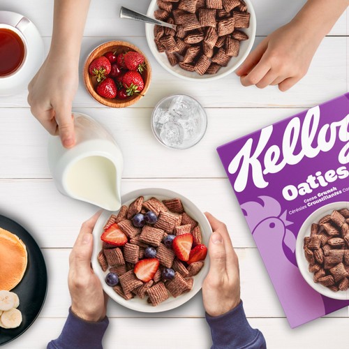 Kellogg's Oaties Chocolate Breakfast Cereal thumbnail 3