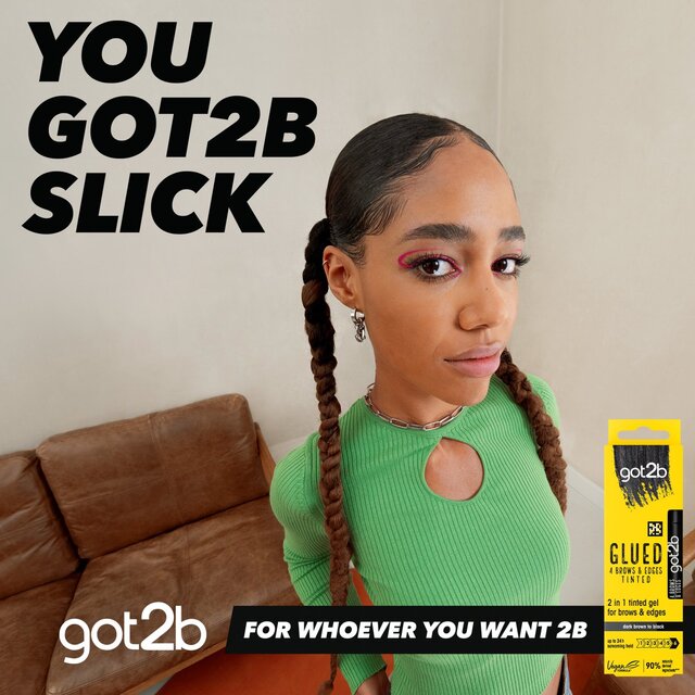 got2b Glued 4 Brows & Edges Tinted Dark Brown to Black thumbnail 2