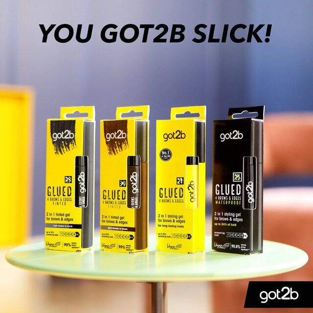 got2b Glued 4 Brows & Edges Tinted Dark Brown to Black thumbnail 5