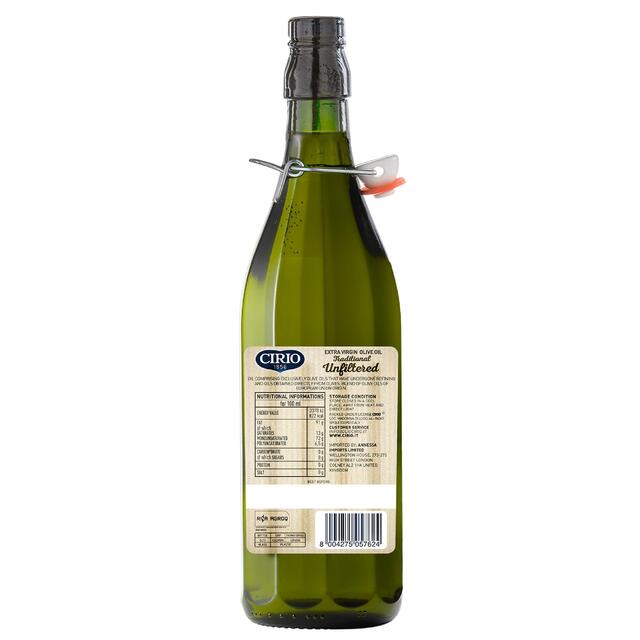 Cirio Extra Virgin Olive Oil Traditionall Unfiltered Intense Flavour thumbnail 2