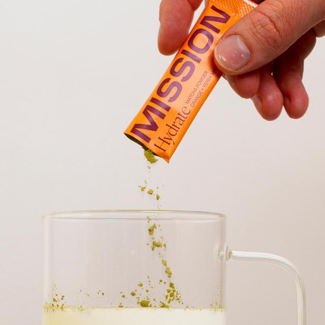 MISSION Hydrate Matcha Powder Sachets with Orange + Yerba Mate thumbnail 3