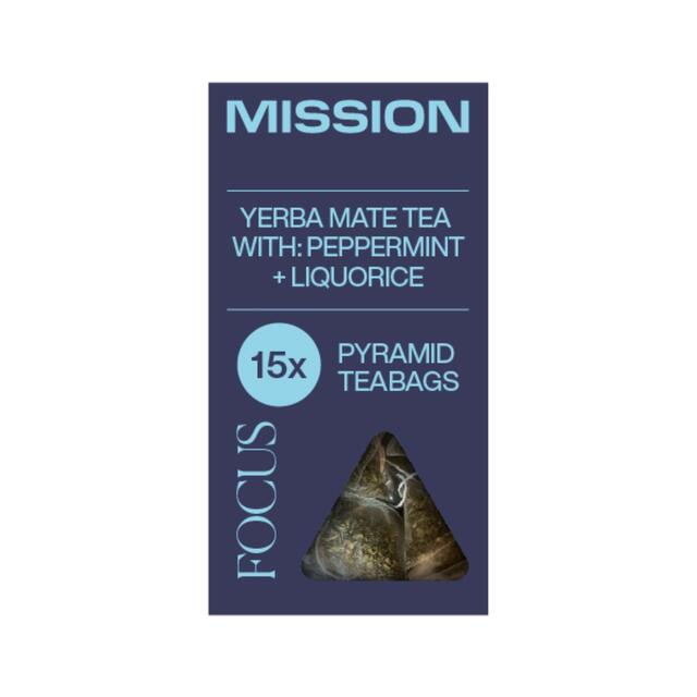MISSION Focus Yerba Mate Tea Bags with Peppermint + Liquorice