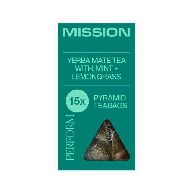 MISSION Perform Yerba Mate Tea Bags with Lemongrass + Mint