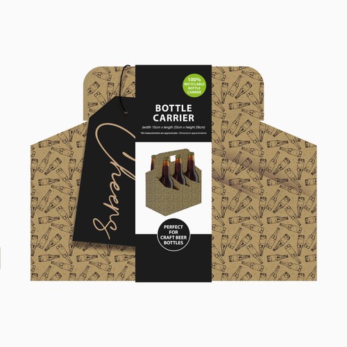 Cheers Cardboard Beer Bottle Carrier thumbnail 2