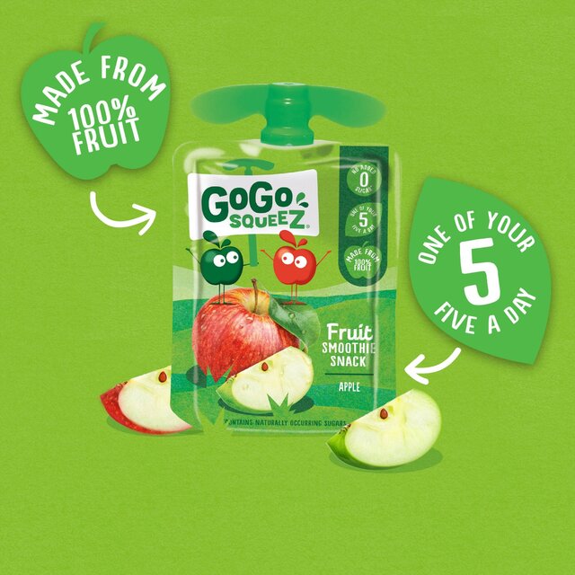 GoGo squeeZ Fruit Smoothie Snack Apple 4X90g thumbnail 3