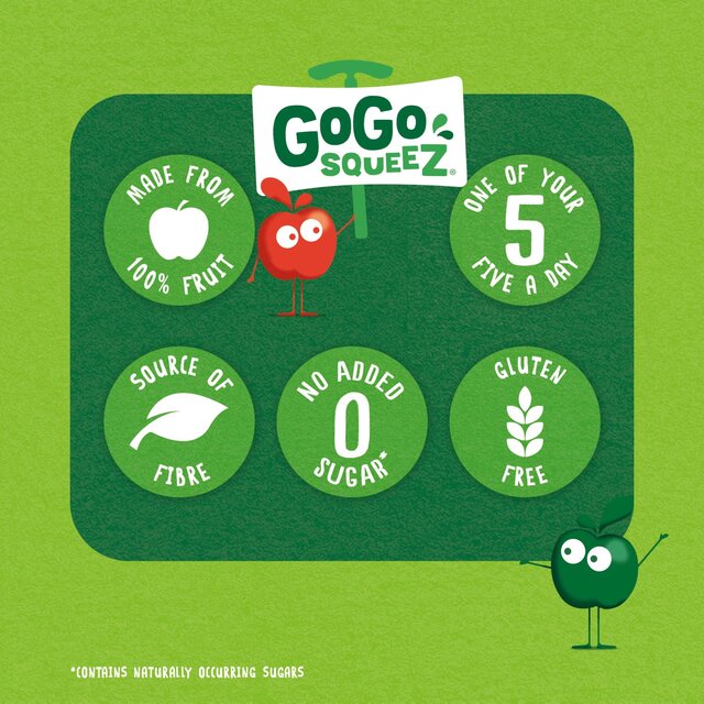 GoGo squeeZ Fruit Smoothie Snack Apple 4X90g thumbnail 5