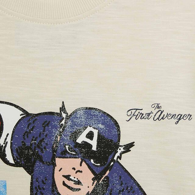 M&S Captain America T-Shirt, 2-8 Years, Ecru thumbnail 3