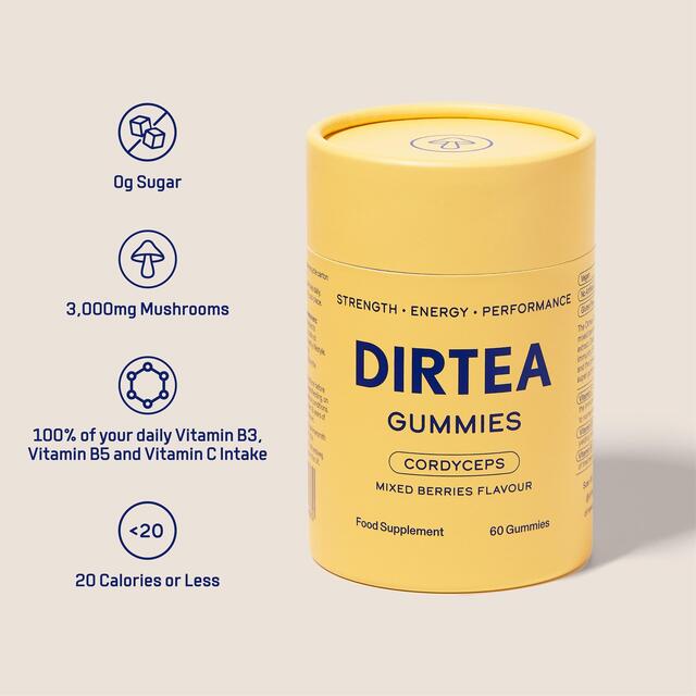 DIRTEA Cordyceps Mushroom Gummies - Mixed Berries thumbnail 3