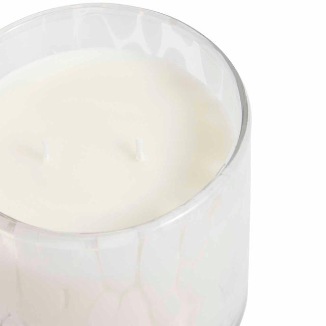 M&S Yuzu & Pomegranate Confetti Glass Scented Candle, White thumbnail 3