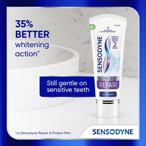 Sensodyne Clinical Repair Active White Sensitive Toothpaste thumbnail 4