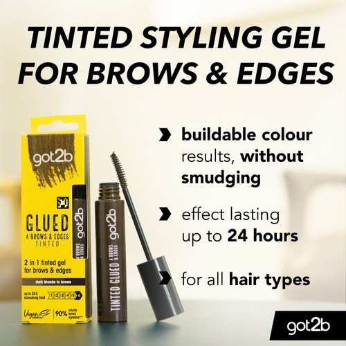 got2b Glued 4 Brows & Edges Tinted Gel Dark Blonde to Brown thumbnail 7
