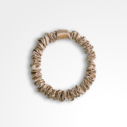 Silver Cloud 5 Caramel Skinny Satin Scrunchies thumbnail 4