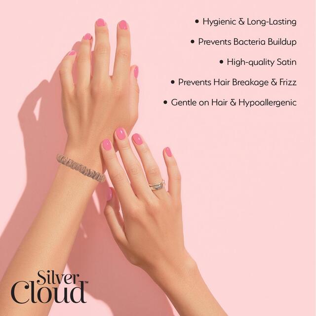 Silver Cloud 5 Caramel Skinny Satin Scrunchies thumbnail 4