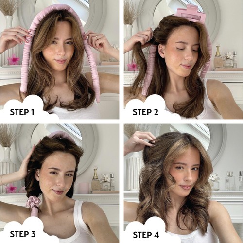 Silver Cloud Pink Heatless Curler Set thumbnail 2
