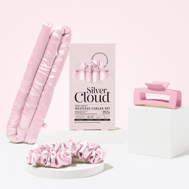 Silver Cloud Pink Heatless Curler Set thumbnail 3
