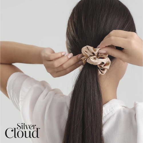 Silver Cloud 2 Mixed Large Satin Scrunchies thumbnail 3