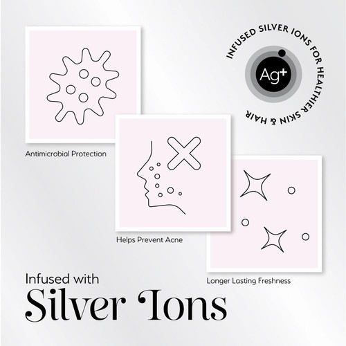 Silver Cloud White Satin Pillowcase Infused with Silver Ions thumbnail 3