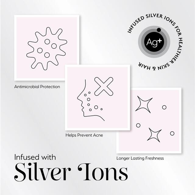 Silver Cloud White Satin Pillowcase Infused with Silver Ions thumbnail 3