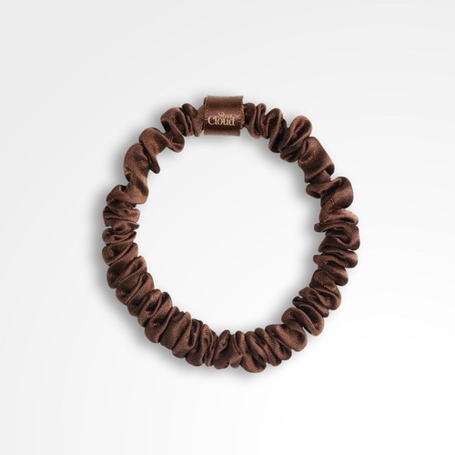 Silver Cloud 5 Chocolate Skinny Satin Scrunchies thumbnail 4