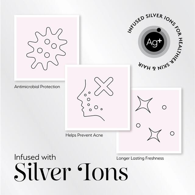 Silver Cloud Pink Satin Pillowcase Infused with Silver Ions thumbnail 4