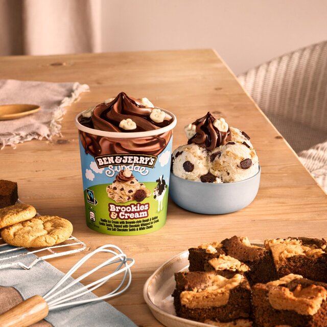 Ben & Jerry's Sundae Brookies & Cream Ice Cream Tub thumbnail 5