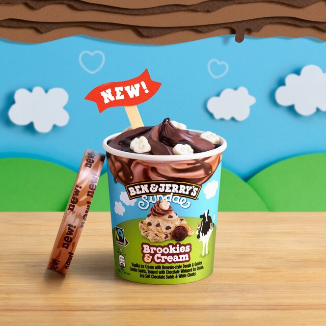 Ben & Jerry's Sundae Brookies & Cream Ice Cream Tub thumbnail 6
