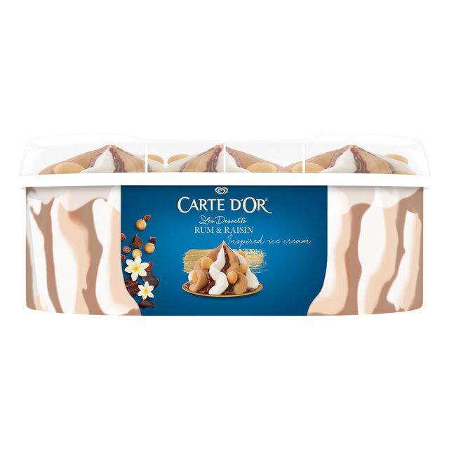 Carte D'Or Rum & Raisin Ice Cream Dessert Tub