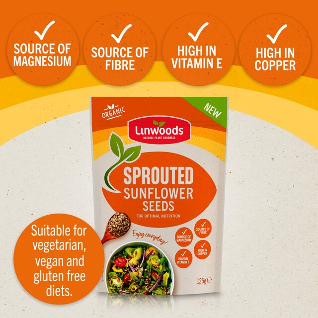 Linwoods Organic Sprouted Sunflower Seeds thumbnail 2