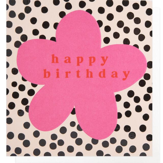 Caroline Gardner Pink Flower Birthday Card