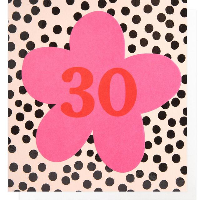 Caroline Gardner Flower 30th Birthday Card
