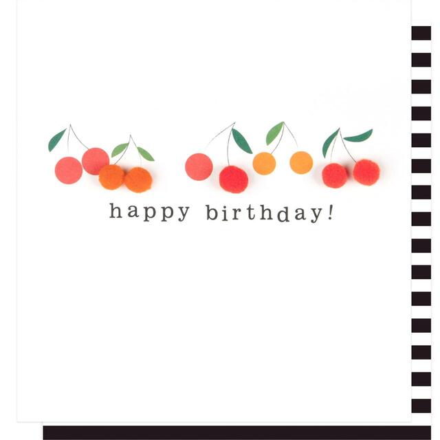 Caroline Gardner Cherries Happy Birthday Card