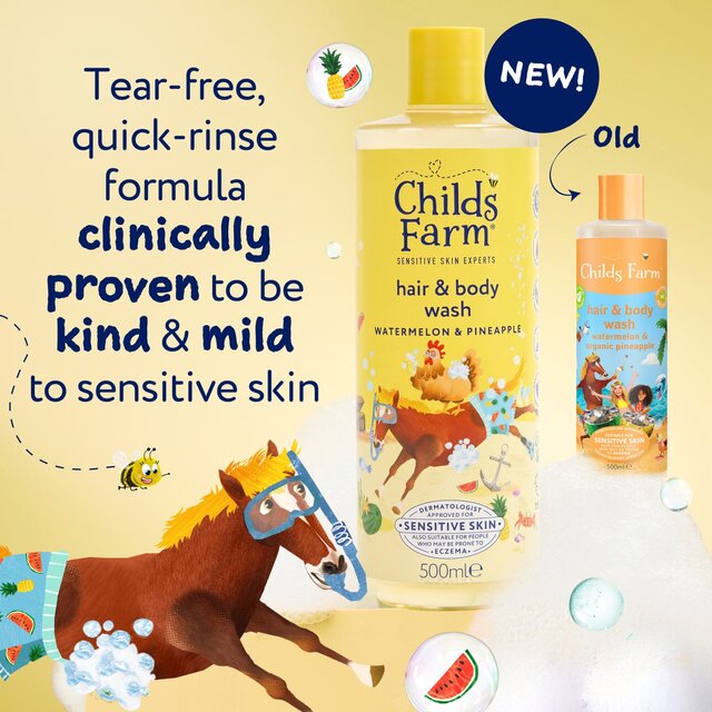 Childs Farm Hair & Body Wash, Watermelon & Pineapple thumbnail 6