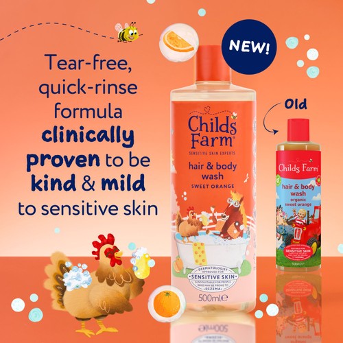 Childs Farm Hair & Body Wash, Sweet Orange thumbnail 8