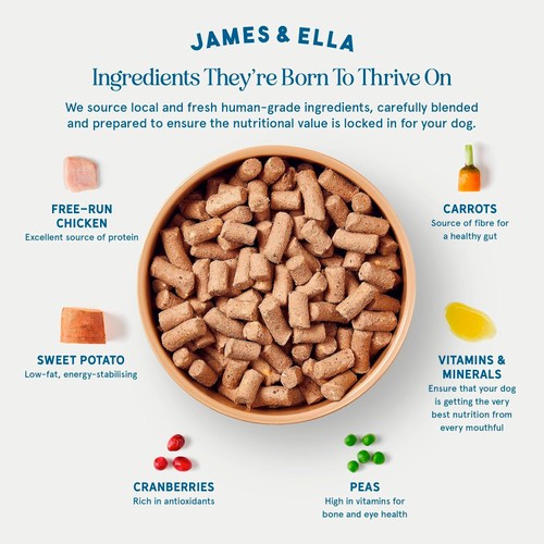 James & Ella Freeze Dried Raw Chicken Complete Dog Food Pouch thumbnail 4