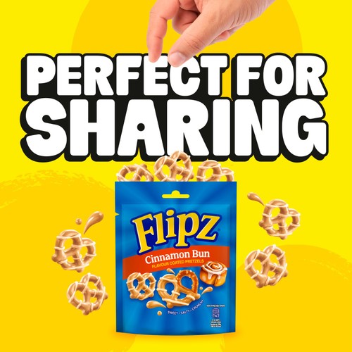 Flipz Cinnamon Bun Flavour Coated Pretzel Snacks thumbnail 2